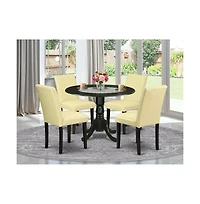East West Furniture Dining Room Set Black