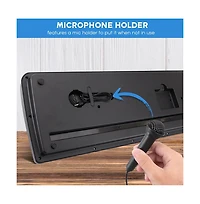 Pyle 49-Key Digital Karaoke Keyboard - Portable Electronic Piano with Rechargeable Battery & Microphone (PKBRD4113