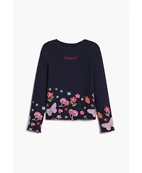 Desigual Girls Girls's Long sleeve T-shirt with floral logo