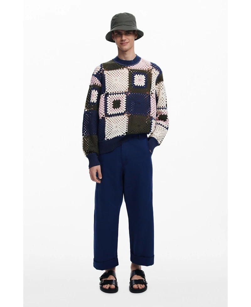 Desigual Men's Crochet patch sweatshirt