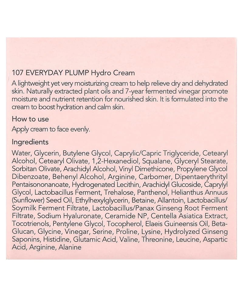 107 Beauty Everyday Plump Hydro Cream