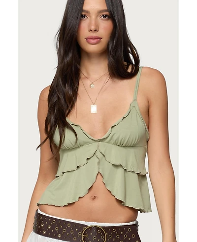 Edikted Women's Kailan Ruffled Babydoll Top