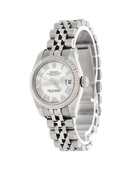 Pre-Owned Rolex Oyster Perpetual Datejust Automatic Watch in Stainless Steel and White Gold 26mm