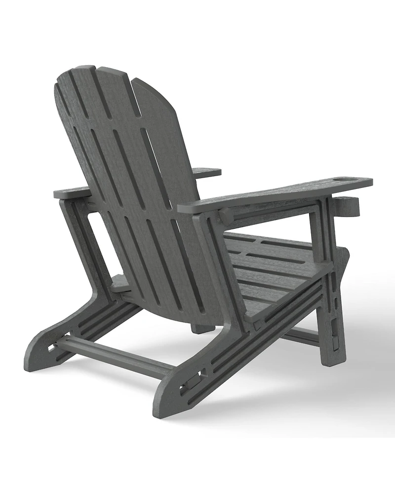 WestinTrends Tool-Free Assembly Outdoor Patio Hdpe Plastic Adirondack Chair with Cup Holder