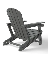WestinTrends Tool-Free Assembly Outdoor Patio Hdpe Plastic Adirondack Chair with Cup Holder