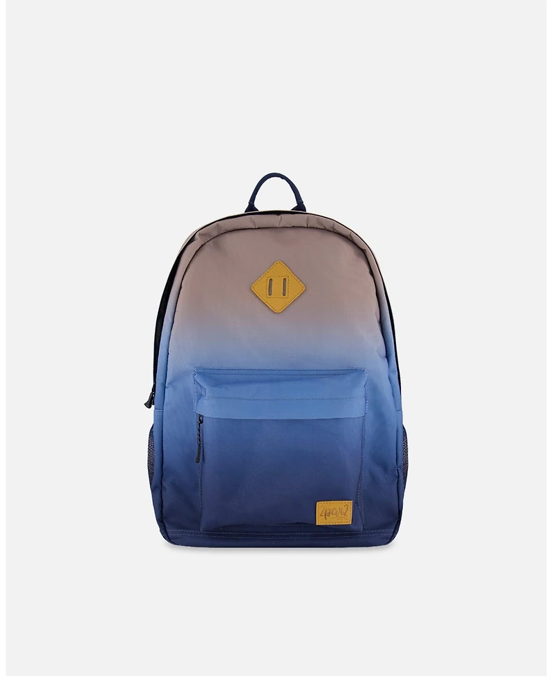 Deux par Deux Boy Kids Backpack Blue and Beige Gradient - Toddler|Child