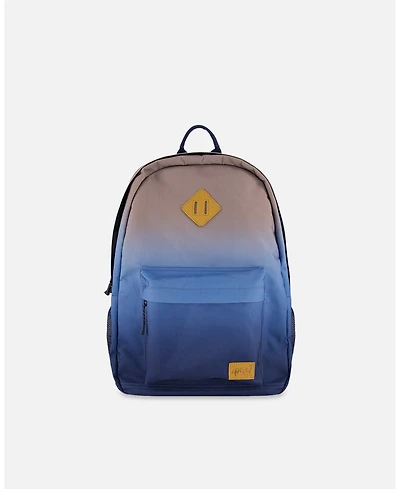 Deux par Deux Boy Kids Backpack Blue and Beige Gradient - Toddler|Child