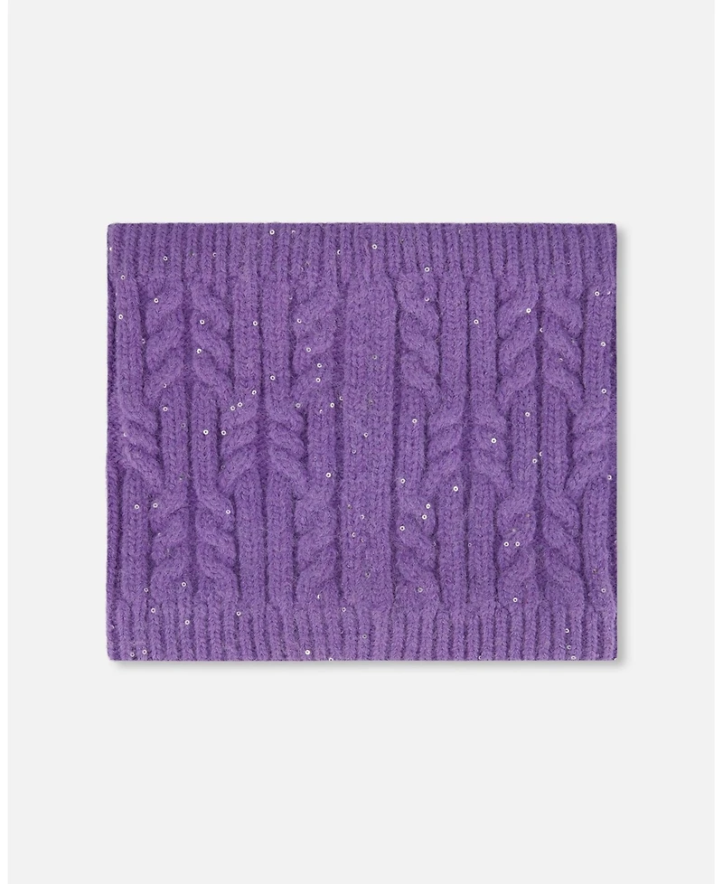 Deux par Girl Lined Winter Neckwarmer Lavender - Toddler|Child