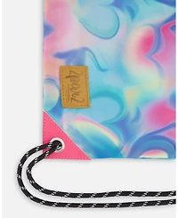 Deux par Deux Girl Drawstring Bag Rainbow Heart Print - Toddler|Child