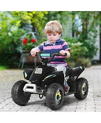6V Kids Electric Atv 4-Wheel Ride-On Toy - Black