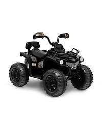 12V Kids Ride-On Atv 4 Wheeler with MP3 Player and Headlights - Black