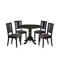 East West Furniture 5 Pc dinette set - Dining Table and 4 Dining Chairs