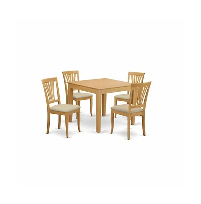 East West Furniture 5 Pc Kitchen Table set - Kitchen dinette Table and 4 Dining Chairs