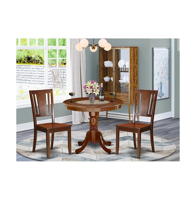 East West Furniture Dining Room Set Mahogany
