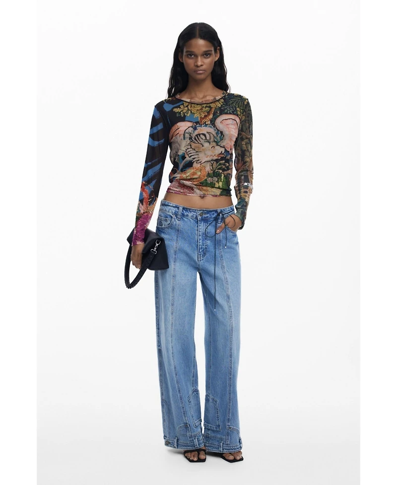 Desigual Women's T-shirt designed by Mr. Christian Lacroix