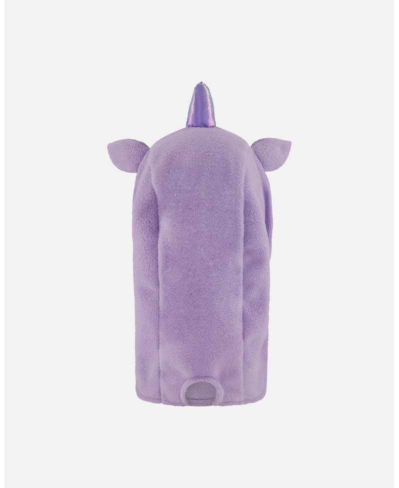 Deux par Deux Girl Polar Fleece Balaclava for Ski Helmet Purple Unicorn - Toddler|Child