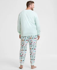 Holiday Lane Men's Big & Tall Winter Cotton Pajama Set, Macy's Exclusive