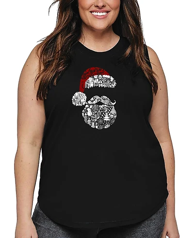 La Pop Art Plus Santa Pics Word Tank Top