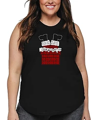 La Pop Art Plus Chimney Santa Word Tank Top