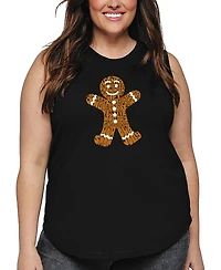 La Pop Art Plus Gingerbread Word Tank Top