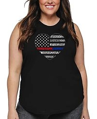 La Pop Art Plus American Woman Word Tank Top
