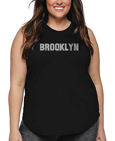 La Pop Art Plus Brooklyn Neighborhoods Word Tank Top