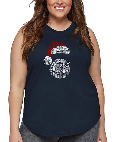 La Pop Art Plus Santa Pics Word Tank Top