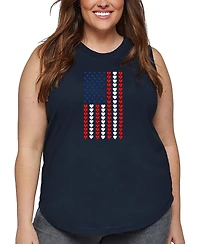 La Pop Art Plus Heart Flag Word Tank Top