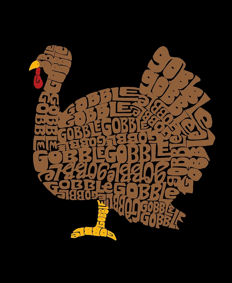 La Pop Art Plus Thanksgiving Word Tank Top