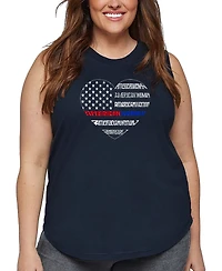 La Pop Art Plus American Woman Word Tank Top