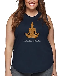 La Pop Art Plus Inhale Exhale Word Tank Top