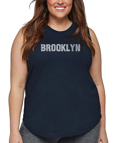 La Pop Art Plus Brooklyn Neighborhoods Word Tank Top
