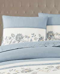 J Queen New York Garden Bloom Embroidered 4-Pc. Comforter Set