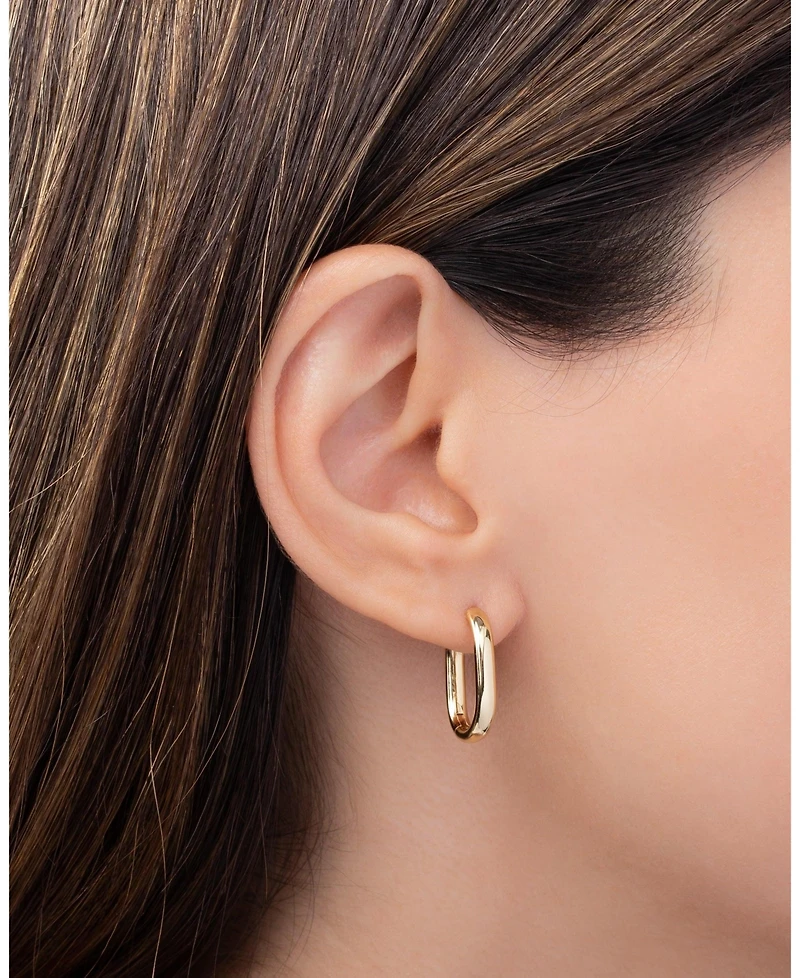 Zoe Lev Thick Oval Hoops