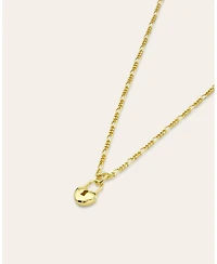 Zoe Lev Heart Lock Figaro Necklace