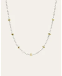 Zoe Lev 14K Gold Pearl Segment Bead Necklace