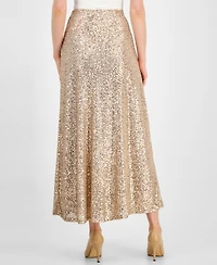 Anne Klein Women's Sequin Flared Maxi Skirt