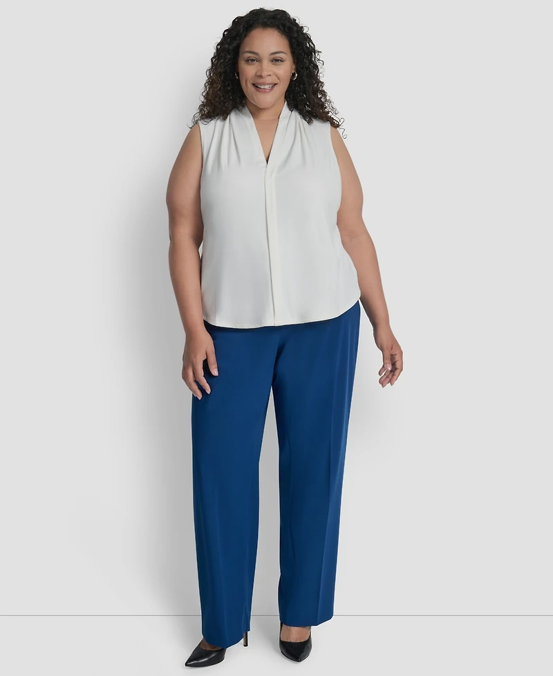 Dkny Plus Sleeveless V-Neck Top