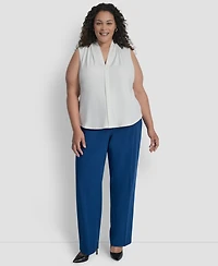 Dkny Plus Sleeveless V-Neck Top