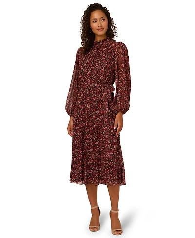 Adrianna Papell Women's Floral Chiffon Midi Dress