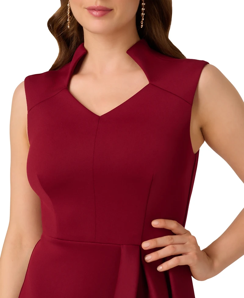 Adrianna Papell Women's Ruffle Scuba Sheath Dress