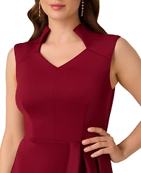 Adrianna Papell Women's Ruffle Scuba Sheath Dress