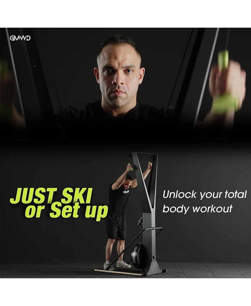 Mikolo Indoor Ski Machine – Wind Resistance Aerobic Trainer for Home Cardio & Strength