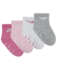 Nike Baby and Toddler 4-Pack Logo Gripper Socks