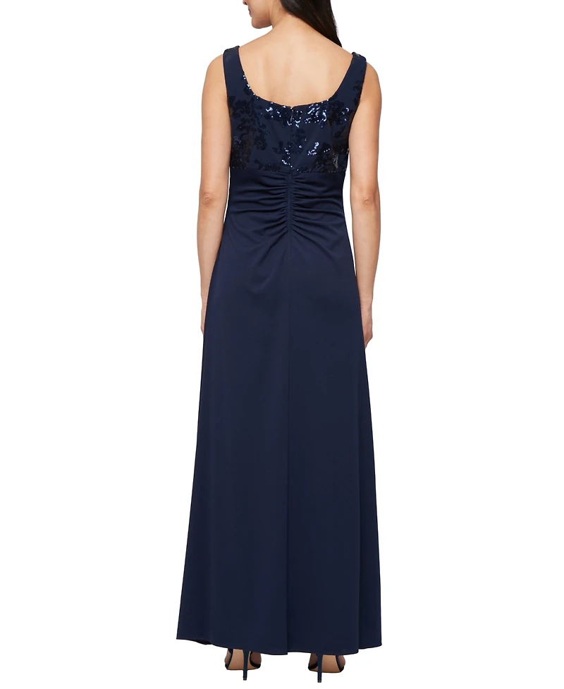 Alex Evenings Petite Long Scuba Crepe Jacket Dress