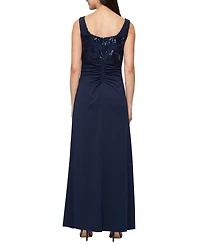 Alex Evenings Petite Long Scuba Crepe Jacket Dress