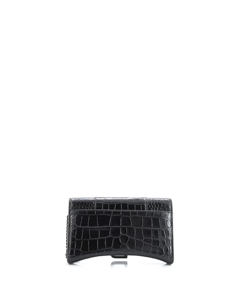 Pre-Owned Balenciaga Xs Hourglass Crossbody Bag Embossed Leather
