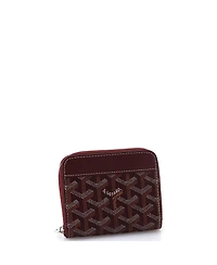 Pre-Owned Goyard Pm Matignon Zip Wallet Coated Canvas with Leather