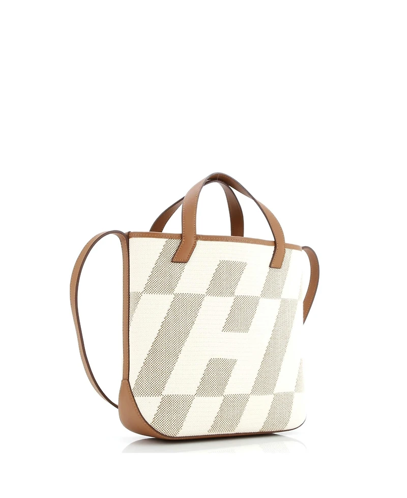 Pre-Owned Hermes 27 Cabas H en Biais Tote Canvas with Leather