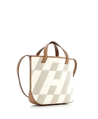 Pre-Owned Hermes 27 Cabas H en Biais Tote Canvas with Leather